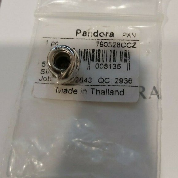 Authentic PANDORA Sterling Silver *RETIRED* Love Knot Champagne CZ  790328CCZ - Picture 4 of 6